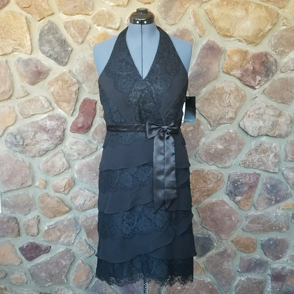 Satin & Lace Cocktail Dress